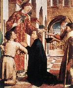 PACHER, Michael St Lawrence Distributing the Alms ag Spain oil painting artist